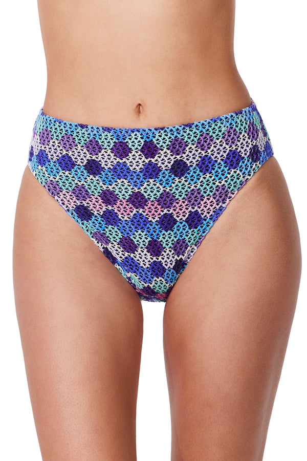 Profile by Gottex Retro Riviera High Waist Netted Crochet Swim Bottom